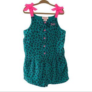 Juicy Couture girl’s cheetah print with bows romper size 6